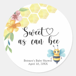 Baby Bee - sweet as can bee Classic Round Sticker