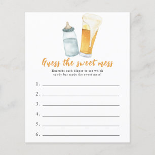Baby beer baby shower Guess the sweet mess game