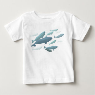 Baby Beluga Whale Shirt Cute Whale Art Baby Shirt