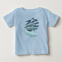 Baby Beluga Whale T-Shirt Cute Toddler Whale Art