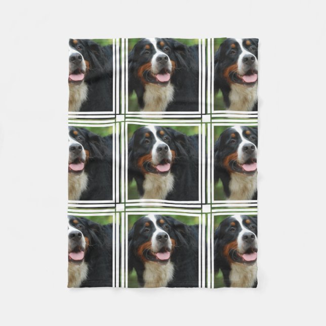 Baby  Bernese Mountain Dog Fleece Blanket (Front)