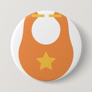 baby bib 7.5 cm round badge