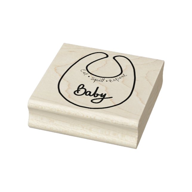 Baby Bib Rubber Stamp (Stamp)