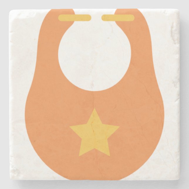 baby bib stone coaster (Front)