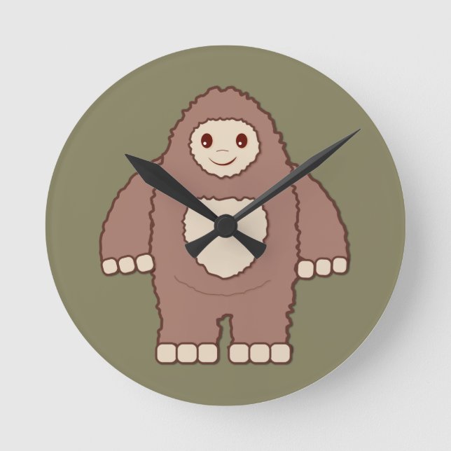 Baby Bigfoot Round Clock (Front)