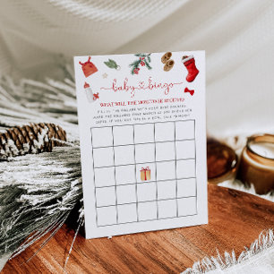 Baby Bingo Christmas Baby Shower Game