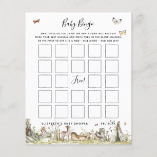 Baby Bingo   Floral Baby Shower Game
