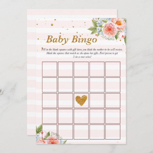 Baby Bingo Game Invitation (Front/Back)