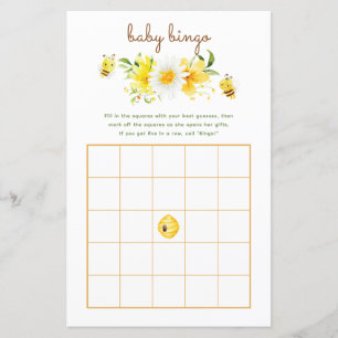 Baby Bingo Game - What Will it Bee Baby Shower