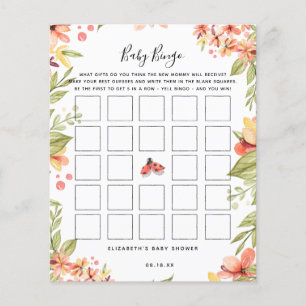 Baby Bingo   Little Ladybug Baby Shower Game