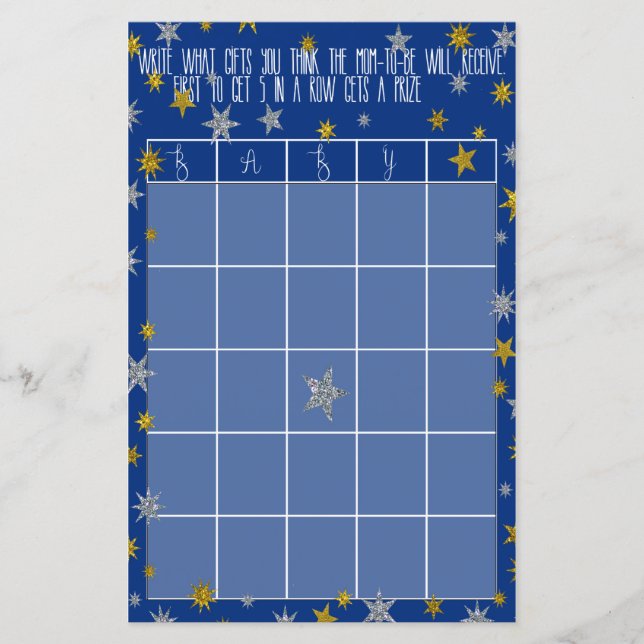 Baby Bingo Little Star Baby Shower (Front)