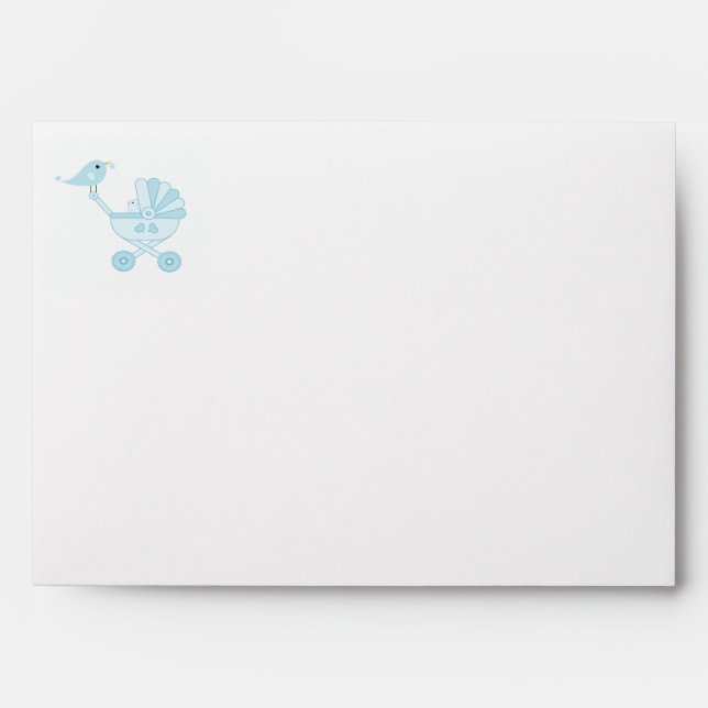 Baby Bird Baby Shower  Printed Return Address Envelope (Front)