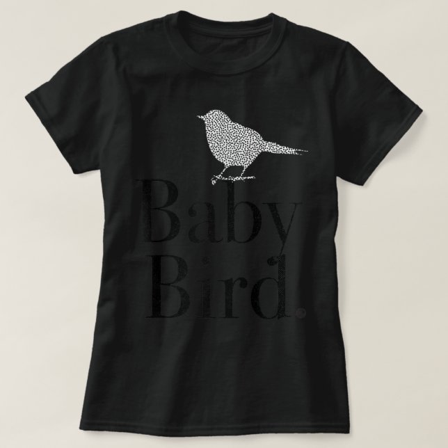 BABY BIRD - black letters - matching mama baby, mo T-Shirt (Design Front)