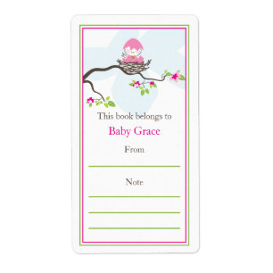 Baby Bird Bookplate