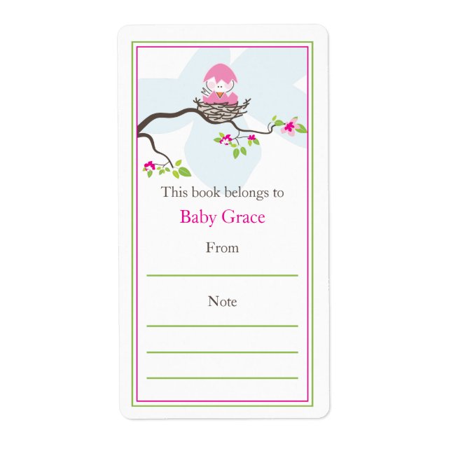 Baby Bird Bookplate (Front)