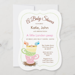 Baby Bird    Girl Baby Shower Invitation