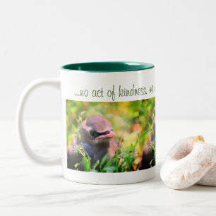 Baby Bird Inspirational Kindness Quote Two-Tone Coffee Mug