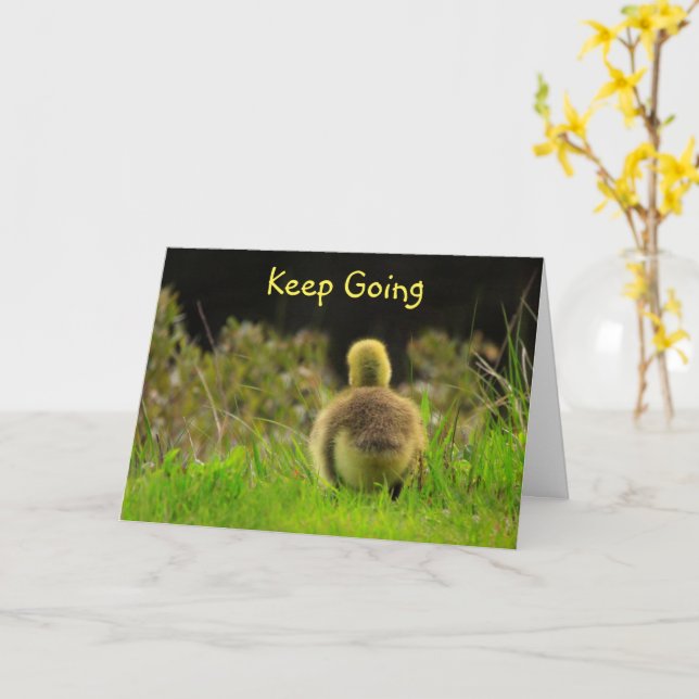 Baby Bird Nature Encouragement Card (Yellow Flower)