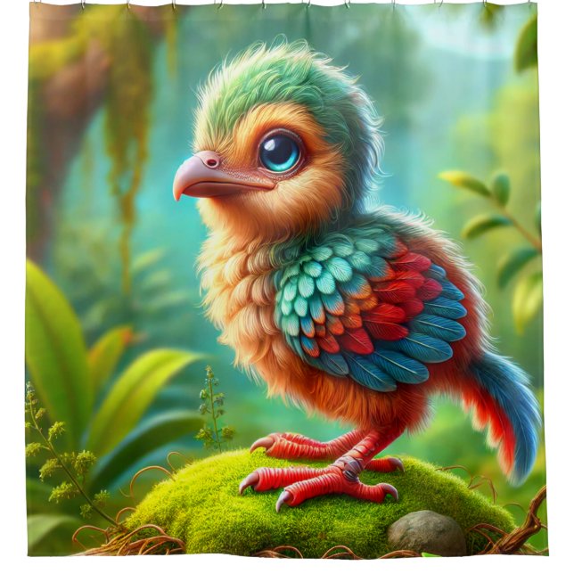 Baby Bird Shower Curtain (Front)