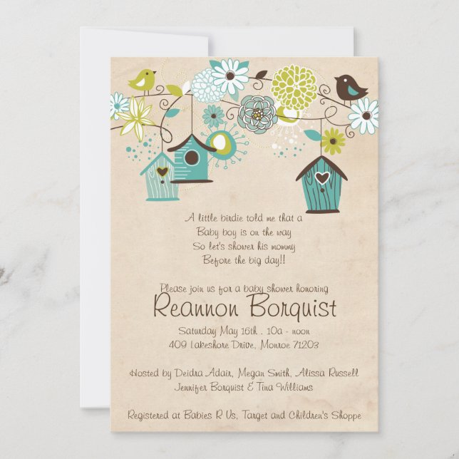 Baby Bird Shower Invitation (Front)