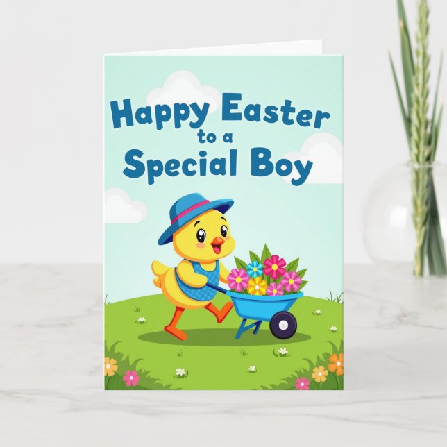 Baby Bird Spring Blooms Card (Front)