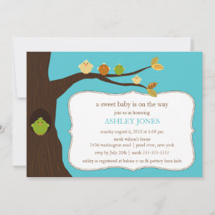 Baby Birds Baby Shower Invitation