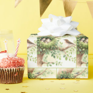 Baby Birds In Nest Wrapping Paper