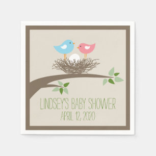 Baby Bird's Nest Baby Shower Napkin