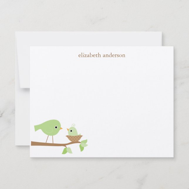 Baby Bird's Nest Baby Shower Thank You Card (Front)
