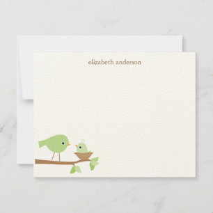 Baby Bird's Nest Baby Shower Thank You Card