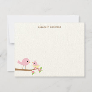 Baby Bird's Nest Baby Shower Thank You Note Card