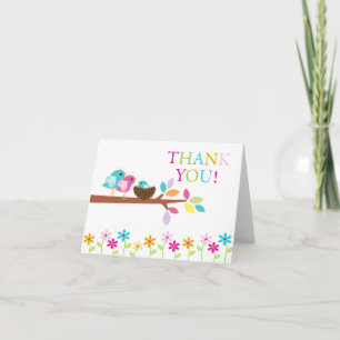 Baby Birds Nest Thank You Note Card