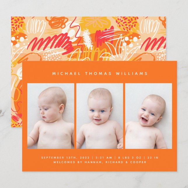 BABY BIRTH ANNOUNCEMENT (Front/Back)