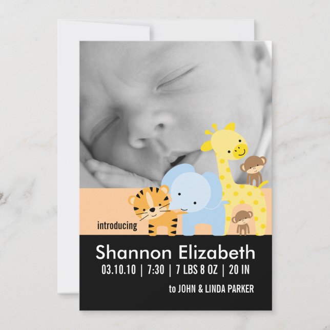 Baby Birth Announcement Photo Cards (Front)