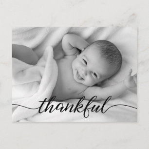 Baby Birth Announcement Thankful custom photo