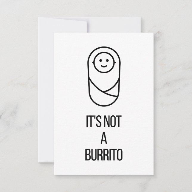 Baby Birth Card - Burrito (Front)
