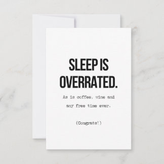 Baby Birth Card - Sleep
