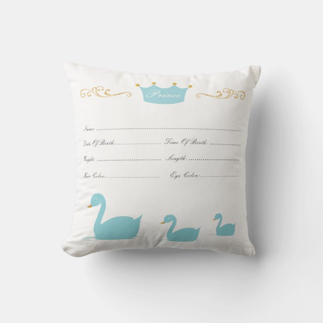 Baby Birth Certificate Pillow (Front)