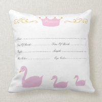 Baby birth certificate pillow