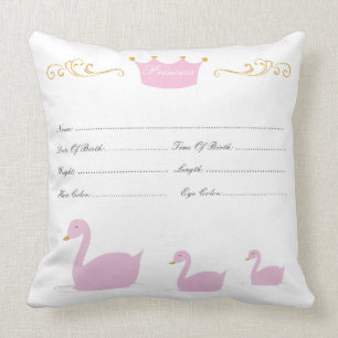 Baby birth certificate pillow