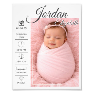 Baby Birth Photo Print