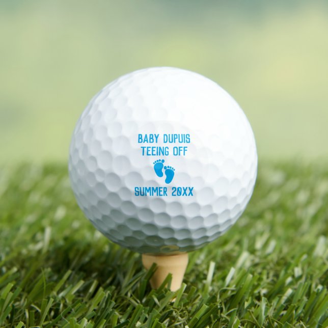 Baby Birth Pregnancy Gender Reveal Personalized Golf Balls (Insitu Tee)