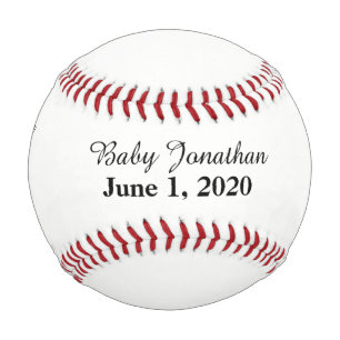 Baby Birth Stats Keepsake Baseball