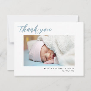 Baby birthday announcement card with photo