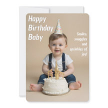Baby Birthday Card for Instant Download