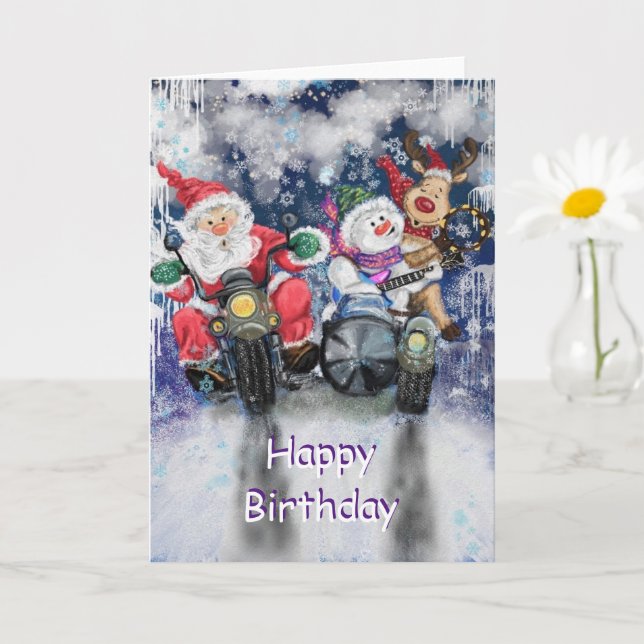 Baby Birthday Card Happy Christmas Friends (Small Plant)
