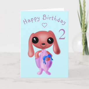 Baby Birthday Card Little Bunny - Your Text