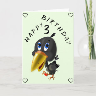Baby Birthday Card with Love Bird - Personalised