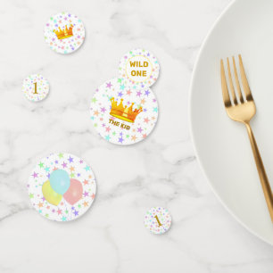 Baby Birthday Party & Multicolored Stars Confetti