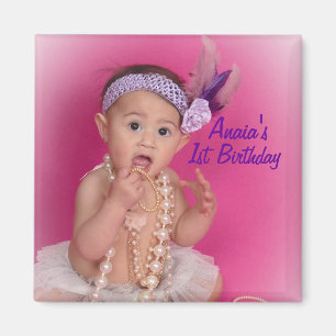 Baby Birthday Photo Magnet